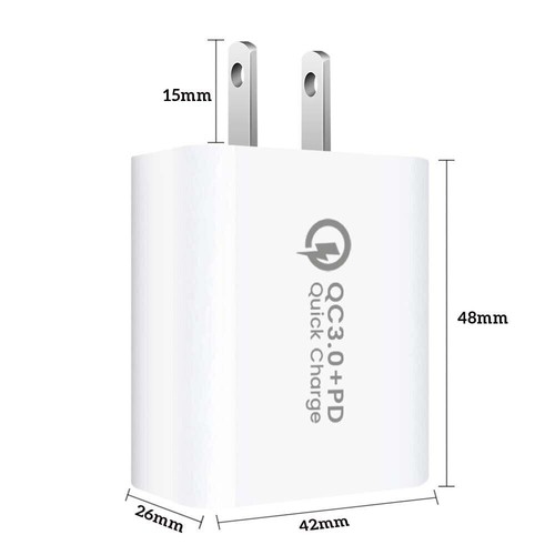 Wholesale White US 20W PD QC3.0 Fast Charger Block USB Type C Wall Power Adapter - Picture 11 of 15