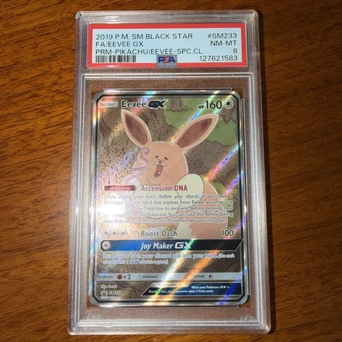 2019 Pokemon SM Black Star Promo Eevee GX #SM233 PSA 8 NM