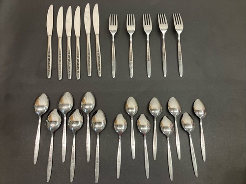 Hanford Forge RUTGERS Stainless Flatware Service Fork Spoon Knife Japan 25 Piece - Picture 9 of 15