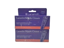 (2) New LANSINOH LANOLIN Breastfeeding NIPPLE CREAM 1.41 Oz/ea EXP 06/27, 12/27