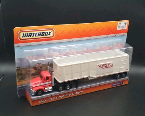Matchbox MBX CAB &  Dumper Trailer Calhaul Transportation 2009 9" Metal Cab Rare - Picture 7 of 8