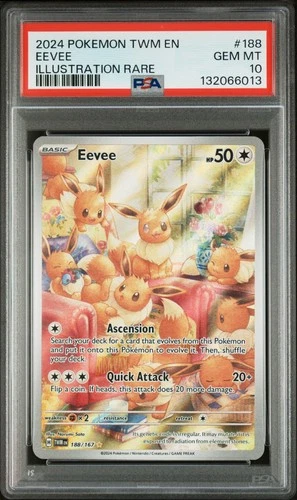 PSA 10 POKEMON TWM EN #188 EEVEE ILLUSTRATION RARE 2024 TWILIGHT MASQUERADE