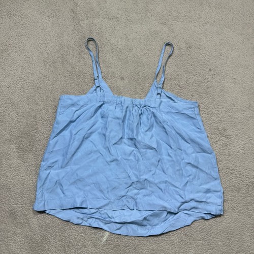 Athleta Top Womens Extra Small Light Blue Calm Cool Cami Tank Silky Cupro Casual - Picture 6 of 13