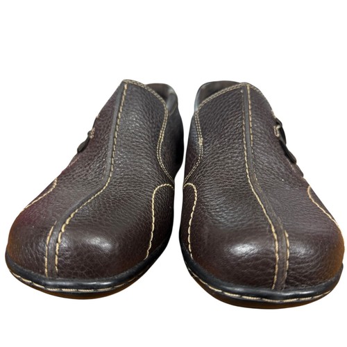 Mocassini scarpe comode Clarks Bendables donna marrone scuro pelle sassolino taglia 7,5 - Foto 7 di 16