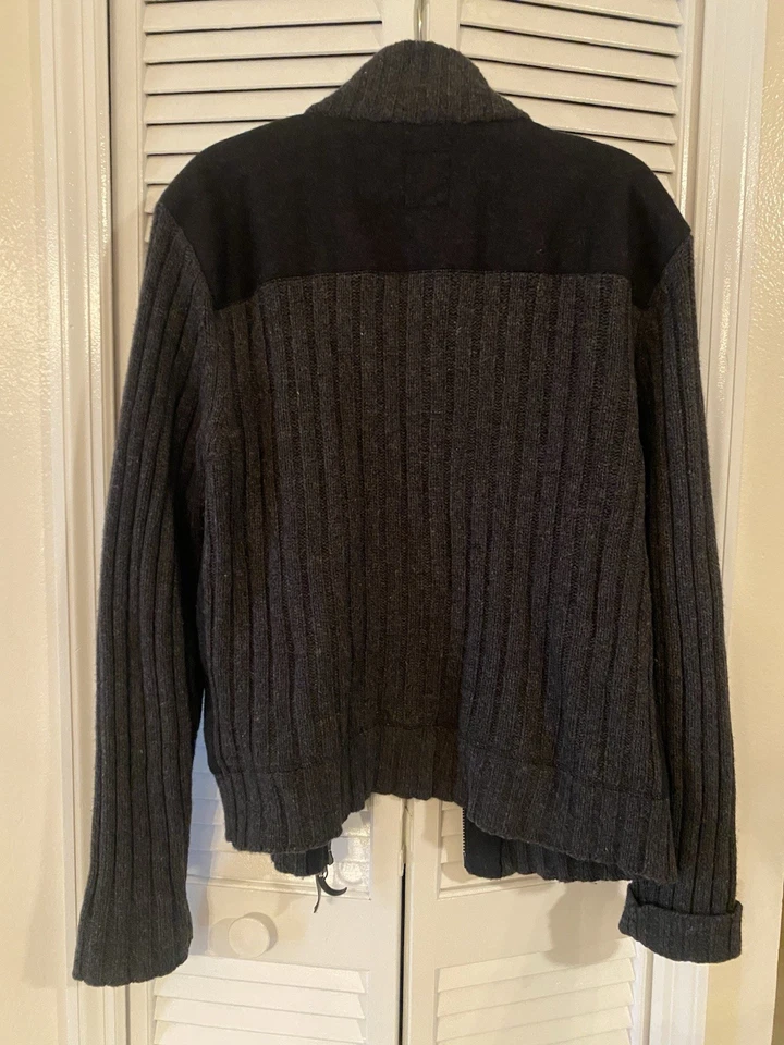 Abrigo Chaqueta Urban Behavior 80% Lana Para Hombre Talla L Negro Gris Cremallera Completa Otoño Invierno Foto 2 de 4