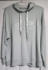 Calvin Klein Ladies Mint Green Performance Pocket Hoodie 2X
