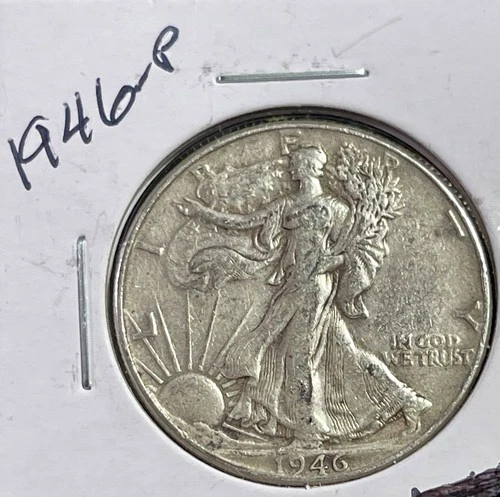 1946 50C Walking Liberty Half Dollar. 90% Silver.  #1911