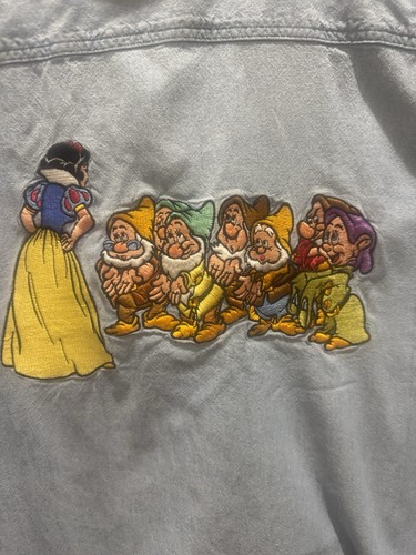 Disney Schneewittchen Denim Mickey Inc besticktes Langarmhemd mit Knöpfen Gr. L - Bild 2 von 9