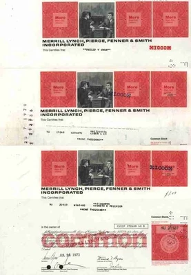5 x Merrill Lynch & Co 1973 New York Bank of America Wall Street Black Rock DEKO - Bild 1 von 3