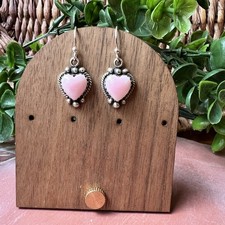 Queen Conch Heart Dangle Earrings – 925 Sterling Silver