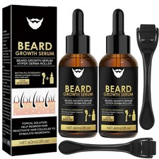 Kit Crescita Barba Uomo Olio Per La Crescita Della Barba Shampoo Barba con Beard