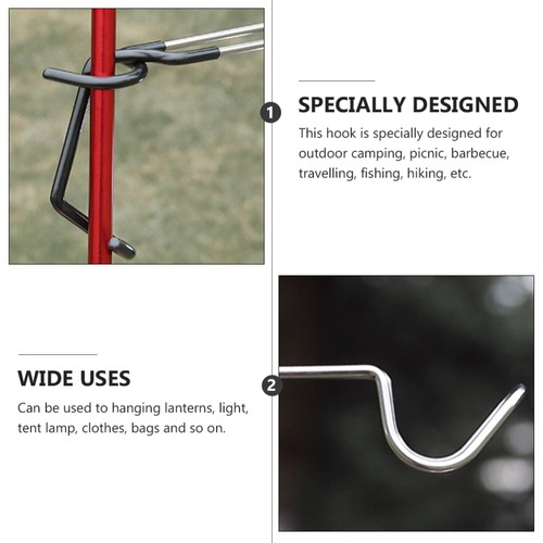 Equipo de camping al aire libre tienda lámpara colgante camping luz gancho soporte - Imagen 3 de 12