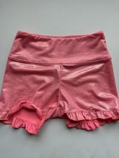 RRHSS Girls Athletic High Waisted Ruffle Shorts - Comfy Yoga Dance Workout  Sz L