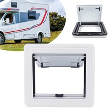 RV Caravan Hinged Push Out Window Top-Hung Camper Skylight Hatch Vents 450*500mm