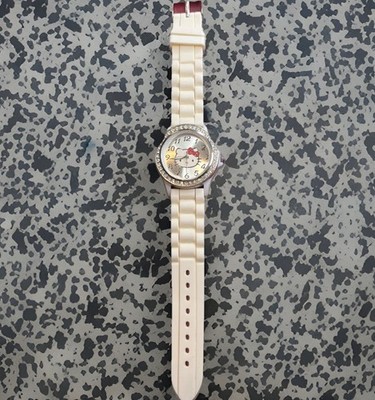 Sanrio Hello Kitty Watch White New battery, Keeps Great Time!