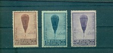 Belgium - Sc# 251-3. 1932 Stratosphere Balloon Flight. Mint Hinged. $41.00.