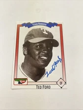 Ted Ford Autographed 1993 Keebler Card #11 Texas Rangers
