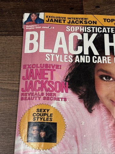 Vintage Sophisticated Black Hair Magazine January 1985 Janet Jackson Cover RARE! - Picture 3 of 8