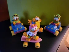 Vintage 1989 Garfield Cat and Odie McDonald’s Happy Meal Toy Lot of 4