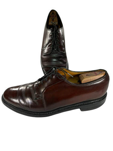 Scarpa elegante derby Florsheim Royal Imperial vintage taglia 10,5 E da uomo in pelle marrone