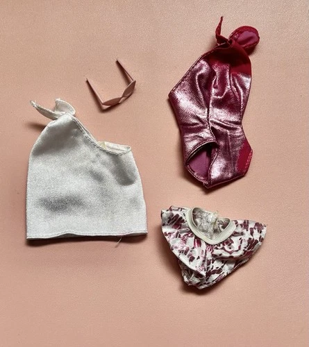 🤍 Barbie 🤍 1993 Vintage Sun Jewel Fashions Doll Outfit Swimsuit Skirt #10798