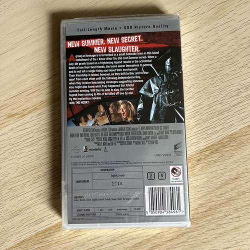 Sehr selten neu versiegelt PSP UMD Film Ich werde immer wissen, was du letzten Sommer getan hast - Bild 2 von 7