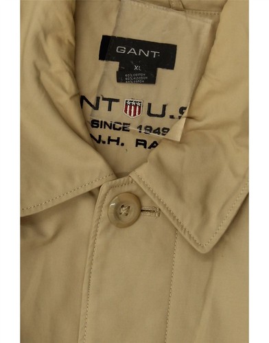 GANT Mens Overcoat UK 42 XL Beige Cotton BU08 - Picture 4 of 4