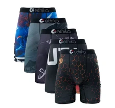 5 Pack- New Stylish Breathable Ethika Mens The Staple Boxer Briefs