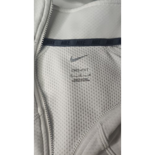 Nike Dri-FIT Pullover Half-Zip Athletic Training Top White Mens Size M - Picture 4 of 7