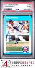 1987 FLEER UPDATE #U-68 GREG MADDUX RC CUBS HOF PSA 9