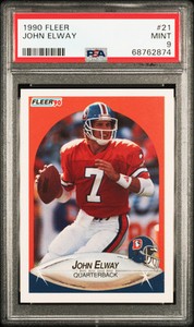 1990 FLEER #21 JOHN ELWAY PSA 9