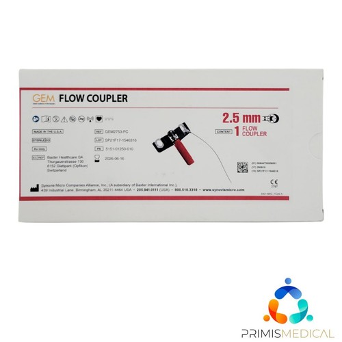 Synovis Micro GEM2753-FC GEM Flow Coupler 2.5mm Vessel Range 2.2mm - Picture 1 of 4