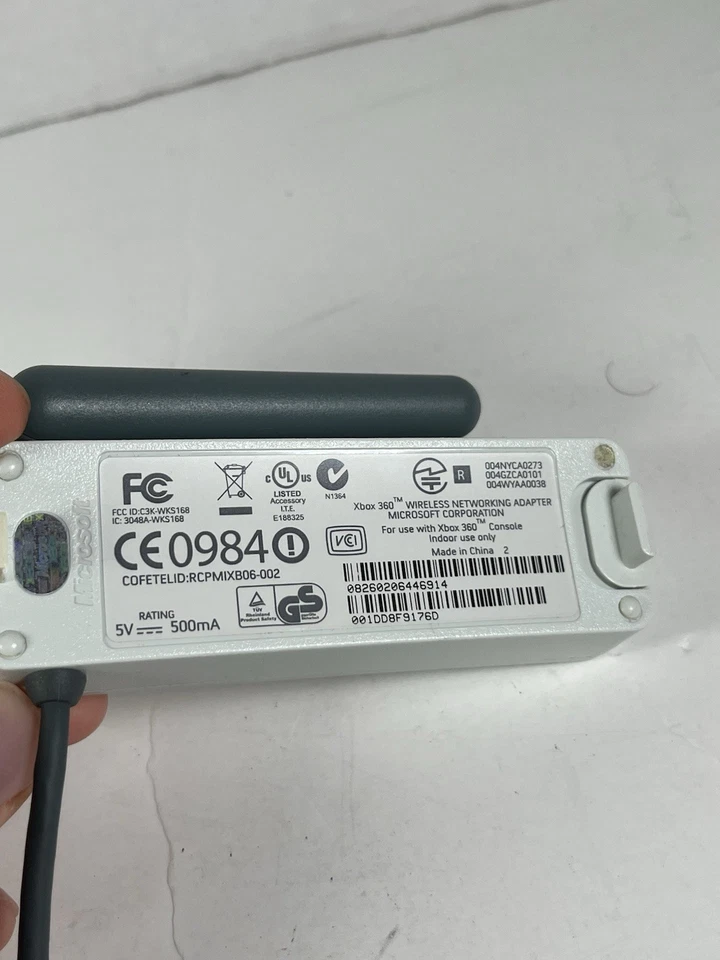 Microsoft Xbox 360 Wireless Network Wi-Fi Adapter White- OEM AUTHENTIC - TESTED - Image 3 of 3