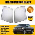 Pair Mirror Glass Heated Turn Signal for Toyota Tundra 2007-2020/Sequoia 2008-17