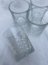 Libbey Glass Set of 4 Clear Glass Spirit Whisky Tumbler Glasses