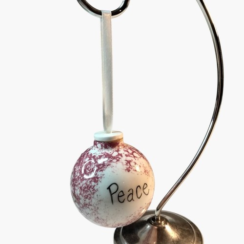 Peace Angel Christmas Ornament Hand Painted Ceramic - Bild 3 von 7