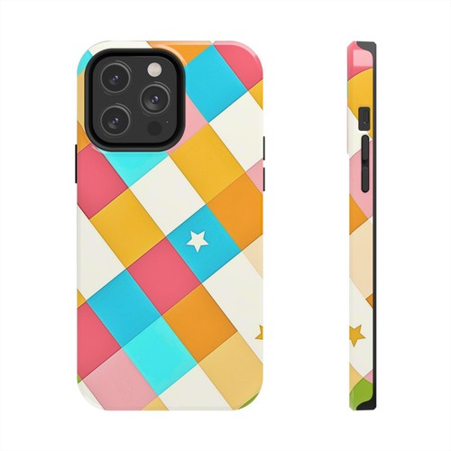 Vibrant Preppy Checkered Tough Phone Case | Aesthetic - 第 36/108 張圖片