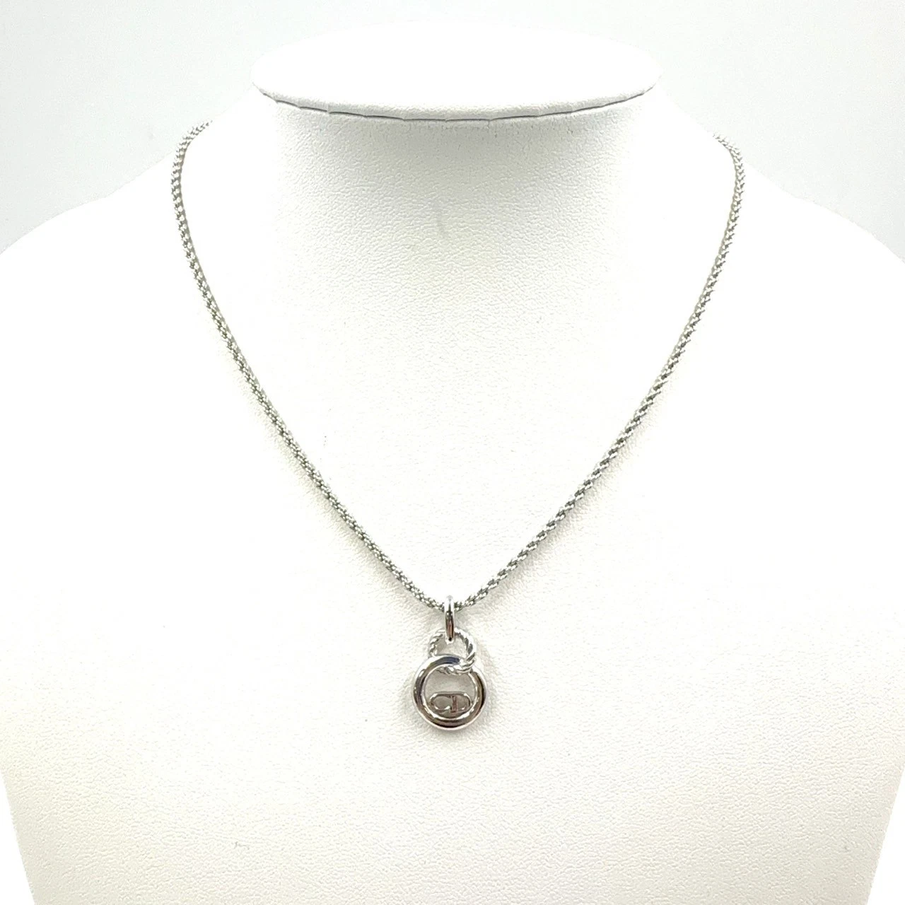 Collana Christian Dior metallo argento