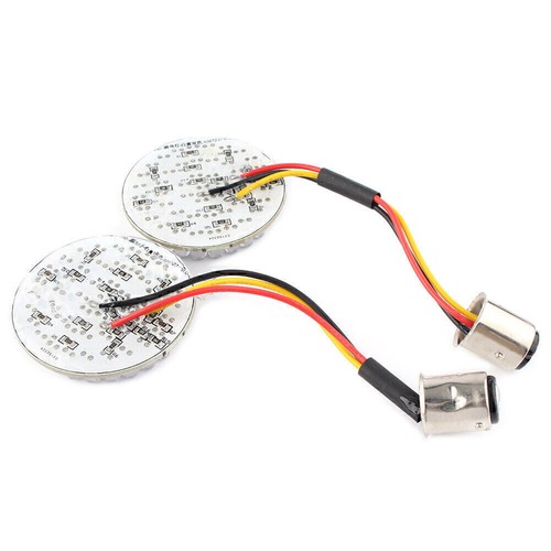 Rear Red 1157 LED Turn Signal w/Running Light Inserts Fit Harley Touring Motor - Picture 8 of 12