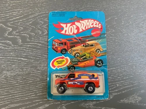 Vintage Hot Wheels 1982 Baja Breaker Orange Van w/ Flames 2022 in blister pack