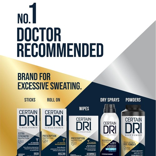 Antitranspirante clínico Roll-On Certain Dri Prescription Strength, hiperhidrosis - Imagen 7 de 7