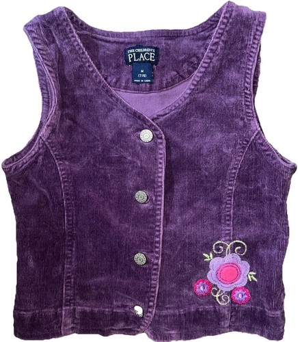 The Children’s Place Corduroy Vest Purple Size Medium | 7 / 8 Girls Excellent!!! - Picture 1 of 13
