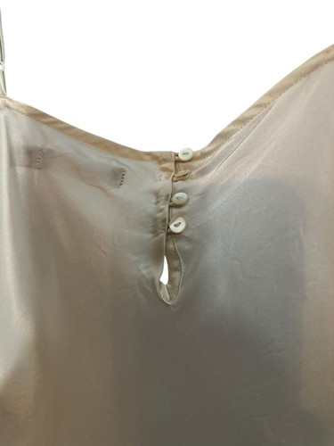 Y2K Vintage Limited Silk Babydoll Cami Top Beaded Fairy Coquette Ivory Tank Sm - Picture 6 of 15