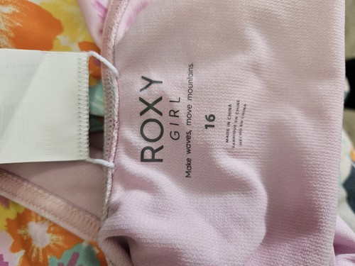 Roxy Girl Swimsuit Size 16 One-Piece Multicolor Floral Spring Cross Back - Picture 7 of 8