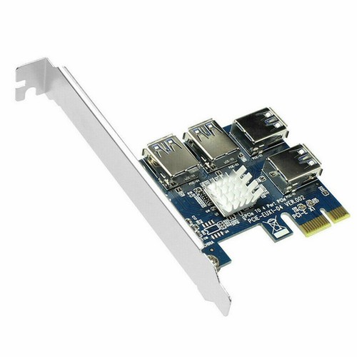 Carte PCIE PCI-E PCI Express Riser 1X à 16X 1 à 4 Emplacements USB 3.0 - Mu6096 - Photo 5/6