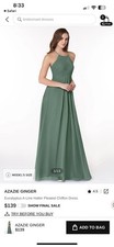 Azazie Women’s Ginger Bridesmaid Dress A-Line Eucalyptus Size A10