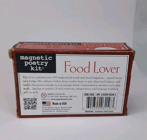 Food Lover Magnetic Poetry Kit Kühlschrankmagnet Made In USA - Bild 6 von 10