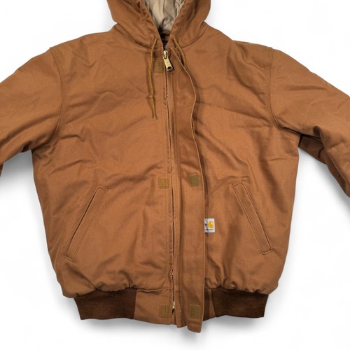 Carhartt CFR Flame Resistant Duck Active Jacket Mens Medium Brown Hooded Brown - Picture 14 of 17
