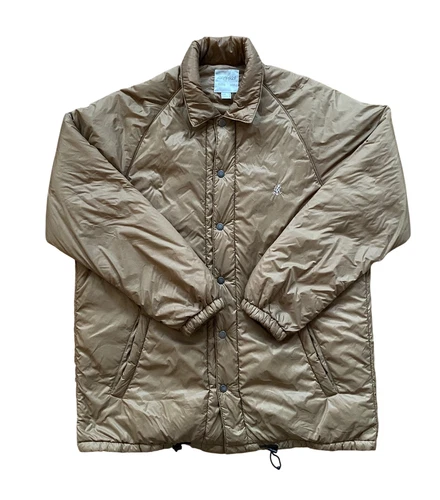 Gramicci Trench Puffer Button Up Jacket Light Camel Brown Men Size Medium - product listing photo