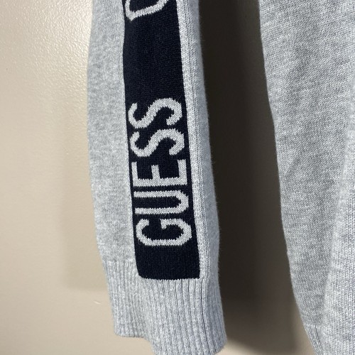 Guess Los Angeles Sweatshirt Mens 2XL Gray with Logo Sleeves Pullover NWT - Picture 7 of 12